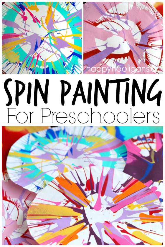 Easy Art Projects Preschoolers
 Spin Painting for Preschoolers Happy Hooligans