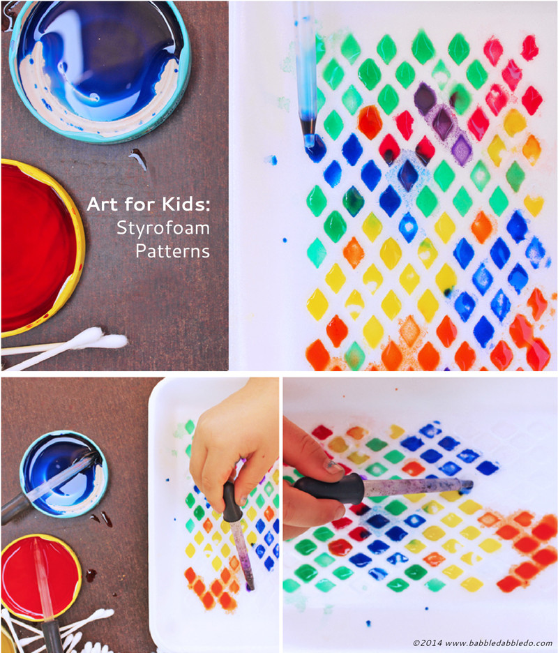 Easy Art Projects Preschoolers
 Art Activities for Kids Styrofoam Patterns
