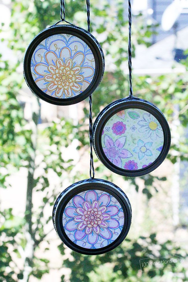 Easy Arts And Crafts For Adults
 Easy Sun Catchers with Coloring Pages