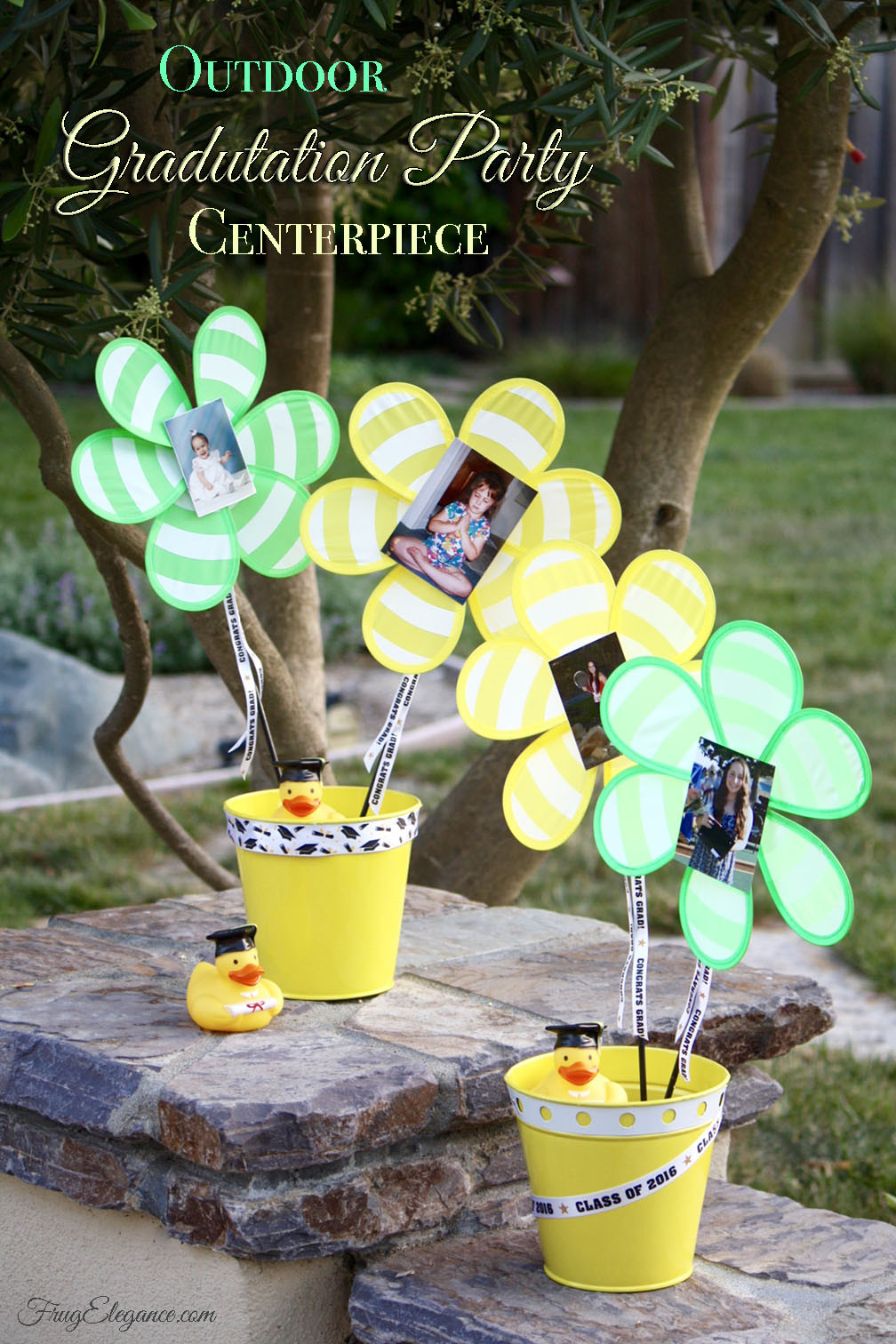 Easy Centerpiece Ideas For Graduation Party
 Outdoor Graduation Party Centerpiece FrugElegance