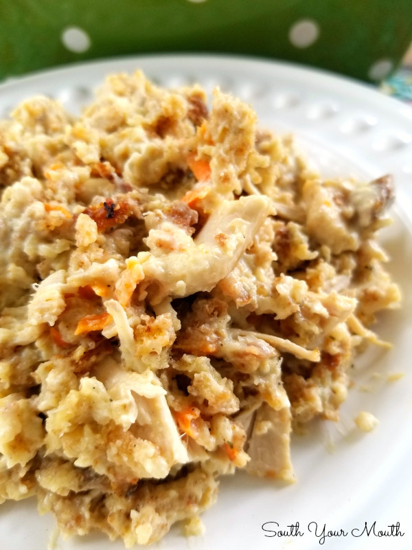 Easy Chicken And Dressing Casserole
 South Your Mouth Chicken & Stuffing Casserole