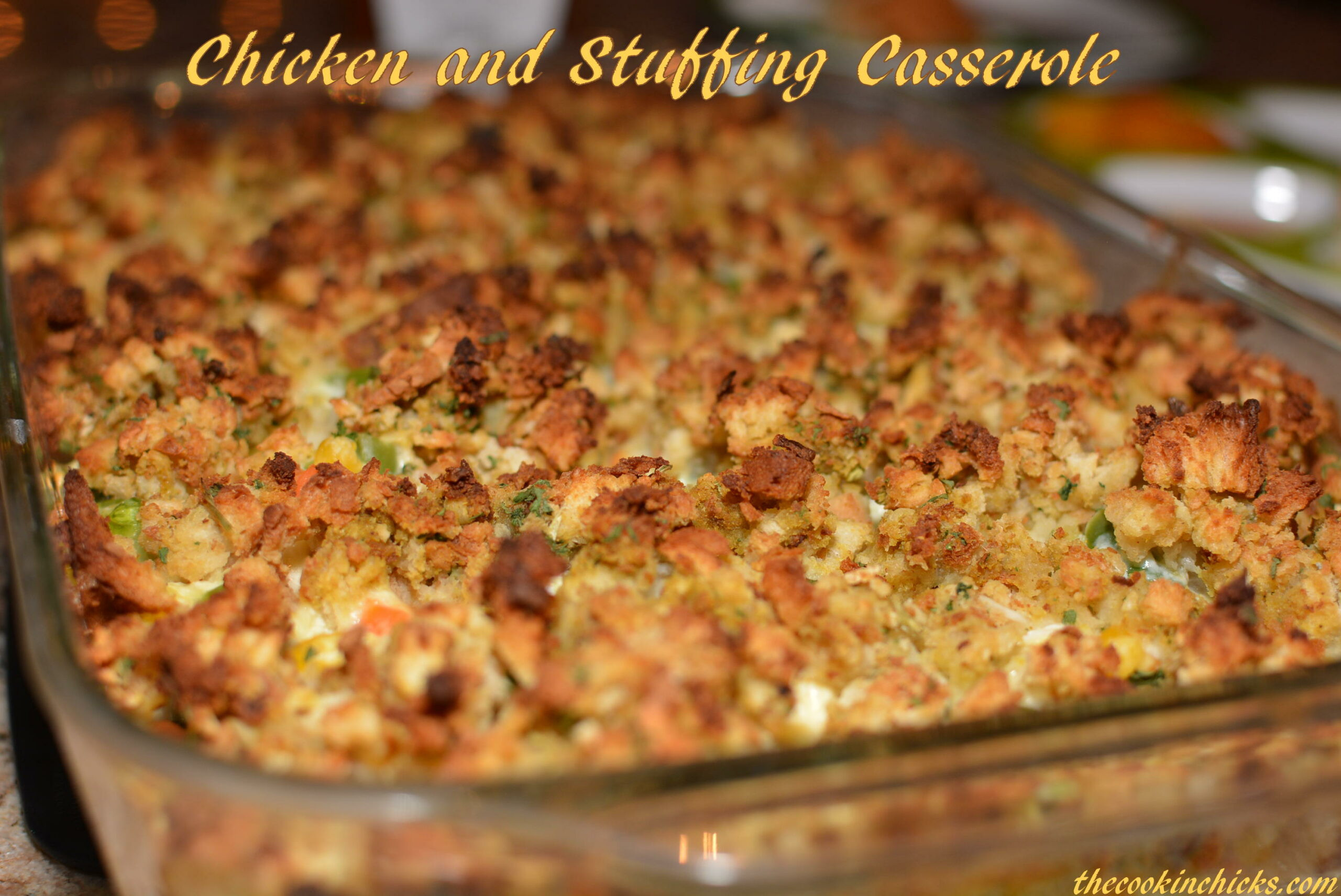 Easy Chicken And Dressing Casserole
 Chicken and Stuffing Casserole The Cookin Chicks