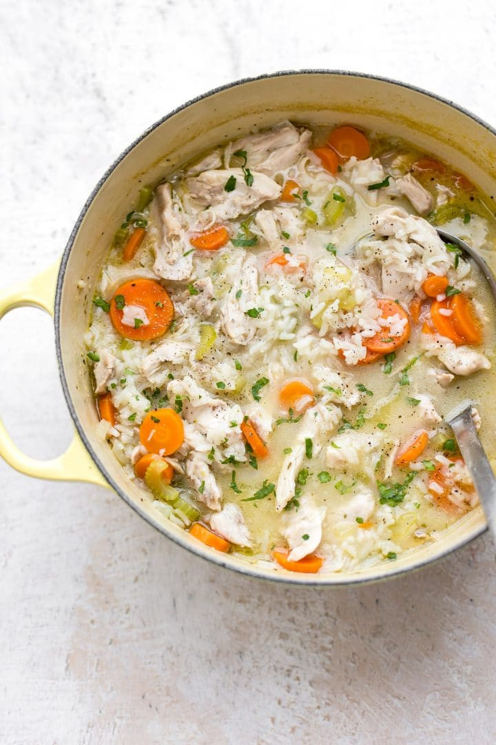 Easy Chicken Rice Soup
 Easy Chicken and Rice Soup • Salt & Lavender