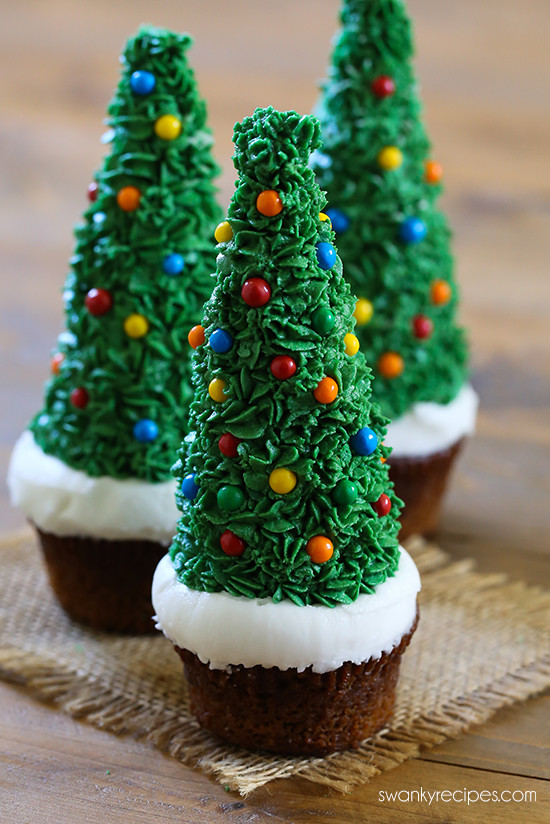 Easy Christmas Cupcakes Recipe
 Easy Gingerbread Christmas Tree Cupcakes Swanky Recipes