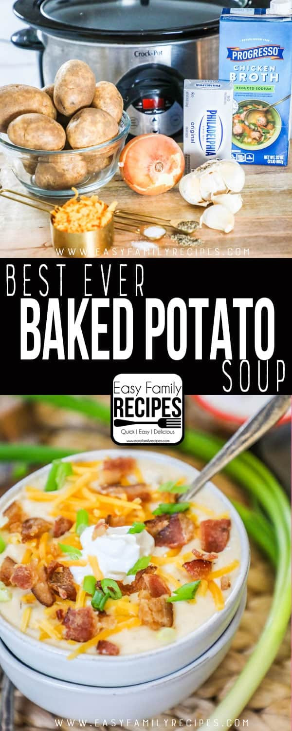 Easy Crockpot Potato Soup
 Crock Pot Loaded Baked Potato Soup · Easy Family Recipes