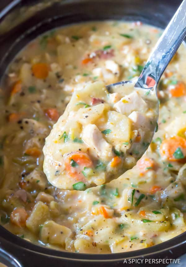 Easy Crockpot Potato Soup
 Healthy Crockpot Potato Soup with Chicken Video A