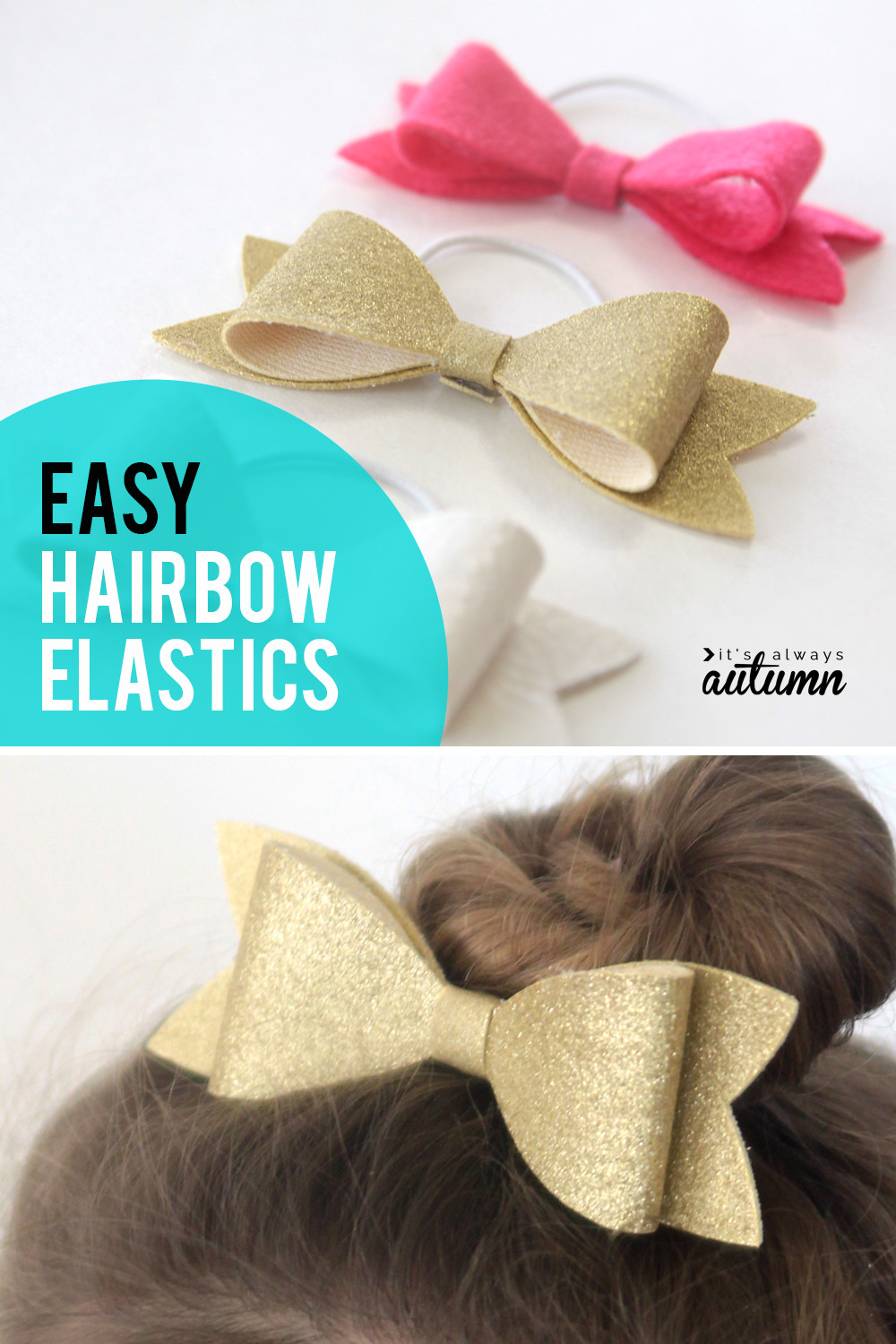 Easy DIY Hair Bows
 easy DIY hair bow elastics great t  It s Always Autumn