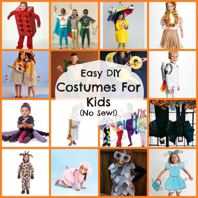 Easy DIY Kids Costumes
 16 DIY Easy Costumes For Kids No Sew
