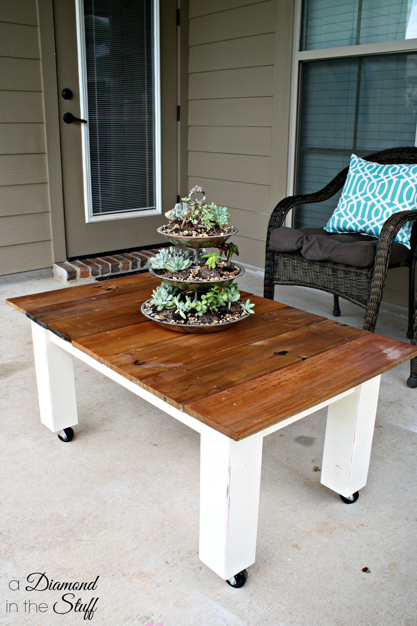 Easy DIY Outdoor Table
 DIY Outdoor Coffee Table – A Diamond in the Stuff
