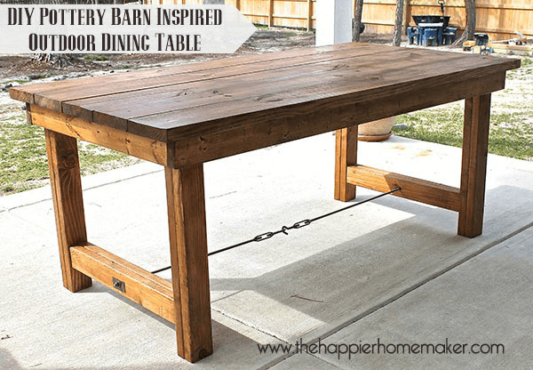Easy DIY Outdoor Table
 DIY Pottery Barn Inspired Dining Table