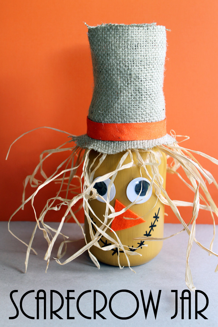 Easy Do It Yourself Projects For Kids
 Scarecrow Jar Fall Craft Idea The Country Chic Cottage