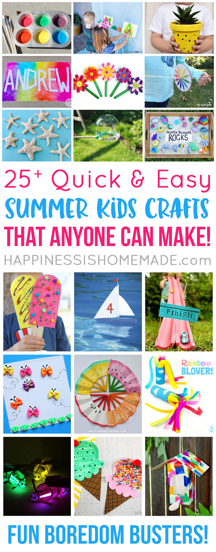 Easy Fun Crafts For Toddlers
 Easy Summer Kids Crafts That Anyone Can Make Happiness