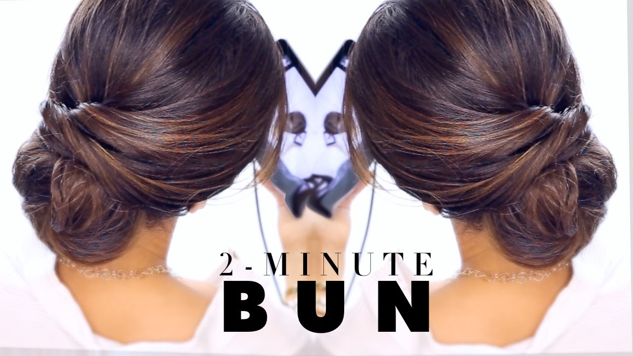 Easy Hairstyles For Medium Hair To Do At Home
 2 Minute Elegant BUN Hairstyle ★ EASY Updo Hairstyles