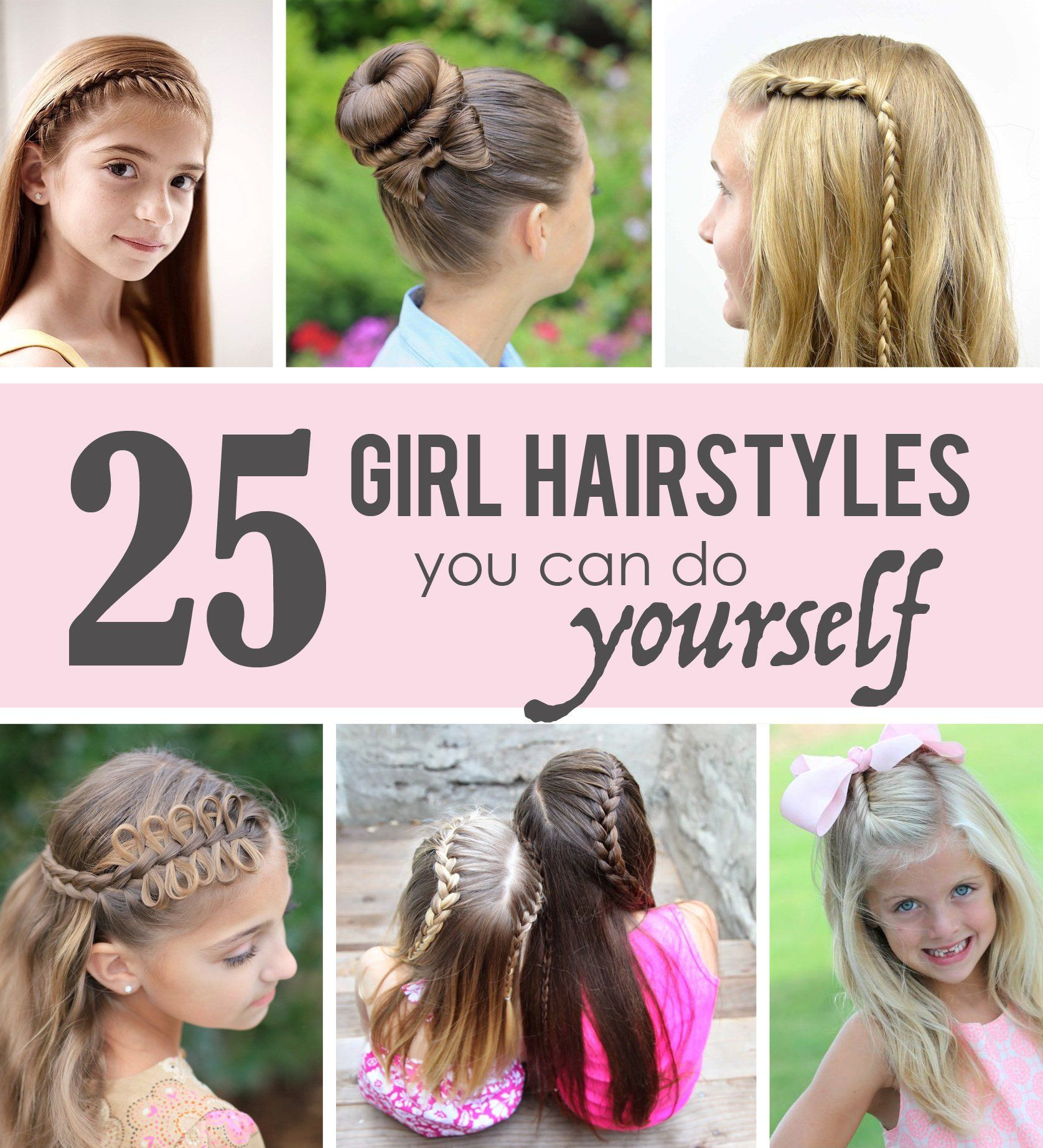 Easy Hairstyles To Do Yourself For School
 25 Little Girl Hairstyles…you can do YOURSELF