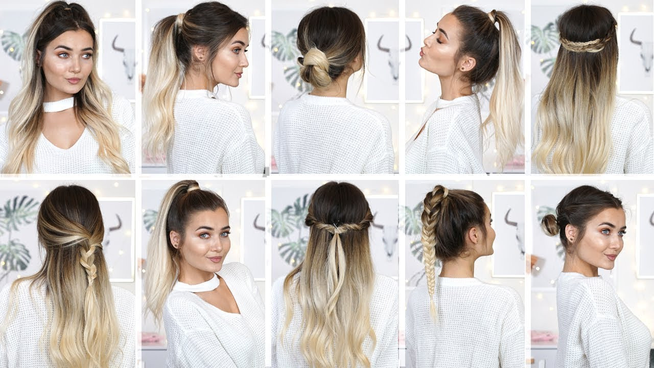 Easy Hairstyles To Do Yourself For School
 10 EASY HEATLESS BACK TO SCHOOL HAIRSTYLES