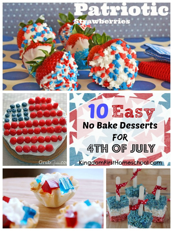 Easy July 4 Desserts
 10 Easy No Bake Desserts for 4th of July