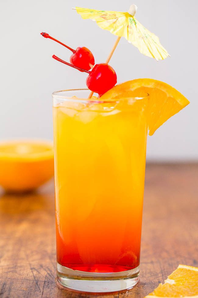 Easy Mixed Drinks With Tequila
 Tequila Sunrise Recipe