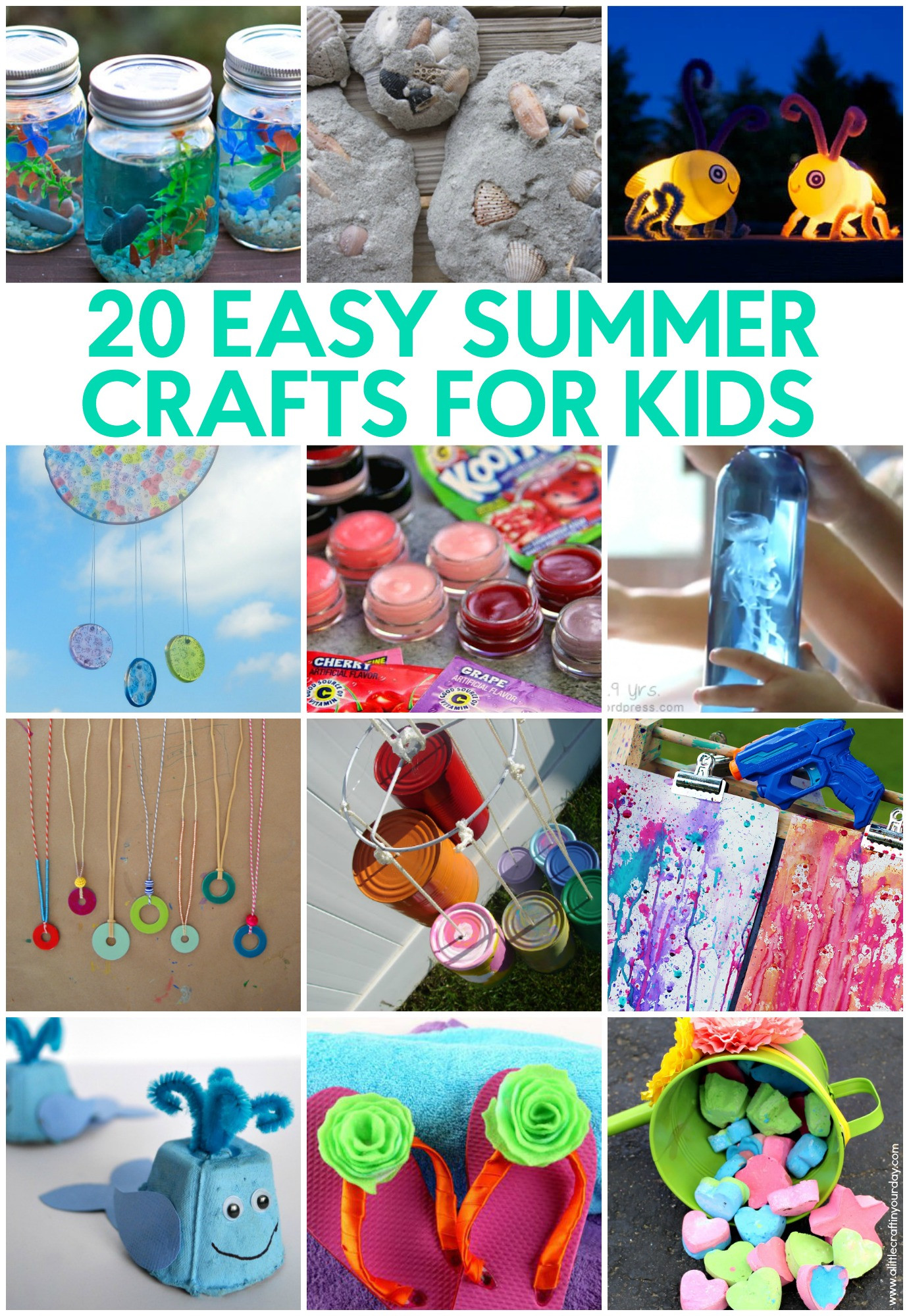 Easy Projects For Kids
 20 Easy Summer Crafts for Kids A Little Craft In Your Day