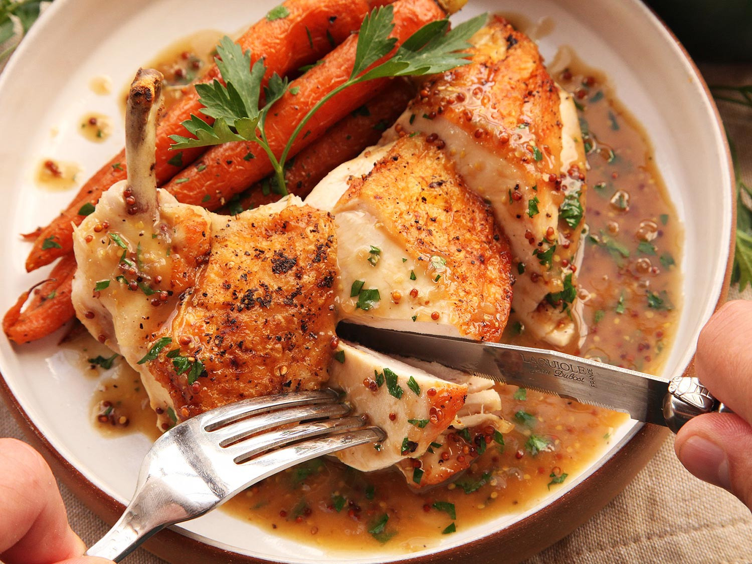 Easy Sauces For Chicken
 Easy Pan Roasted Chicken Breasts With Bourbon Mustard Pan