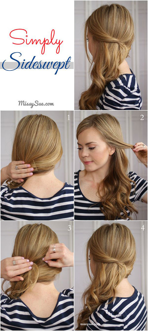 Easy Side Hairstyles
 Simple Step By Step Winter Hairstyle Tutorials For