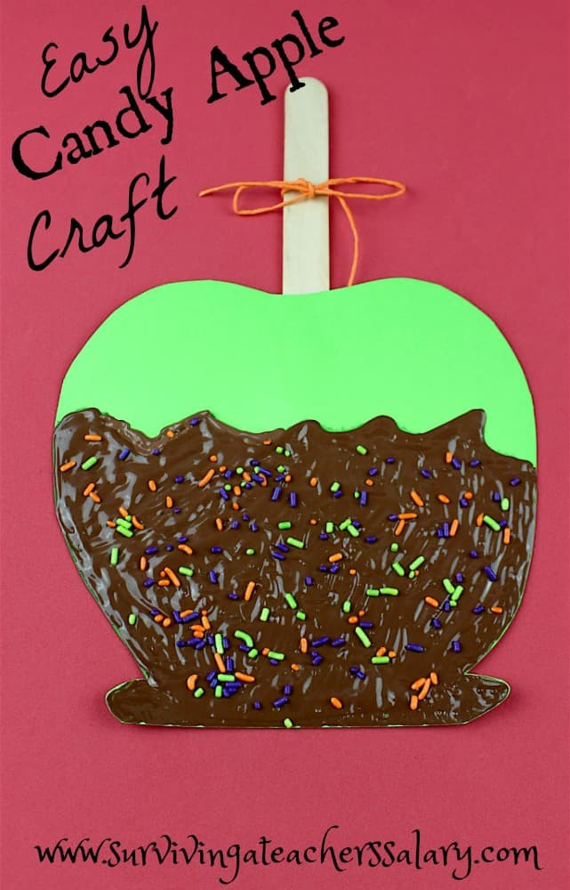Easy Toddler Crafts
 Easy Candy Apple Fall Craft for Kids Fall Festival Craft