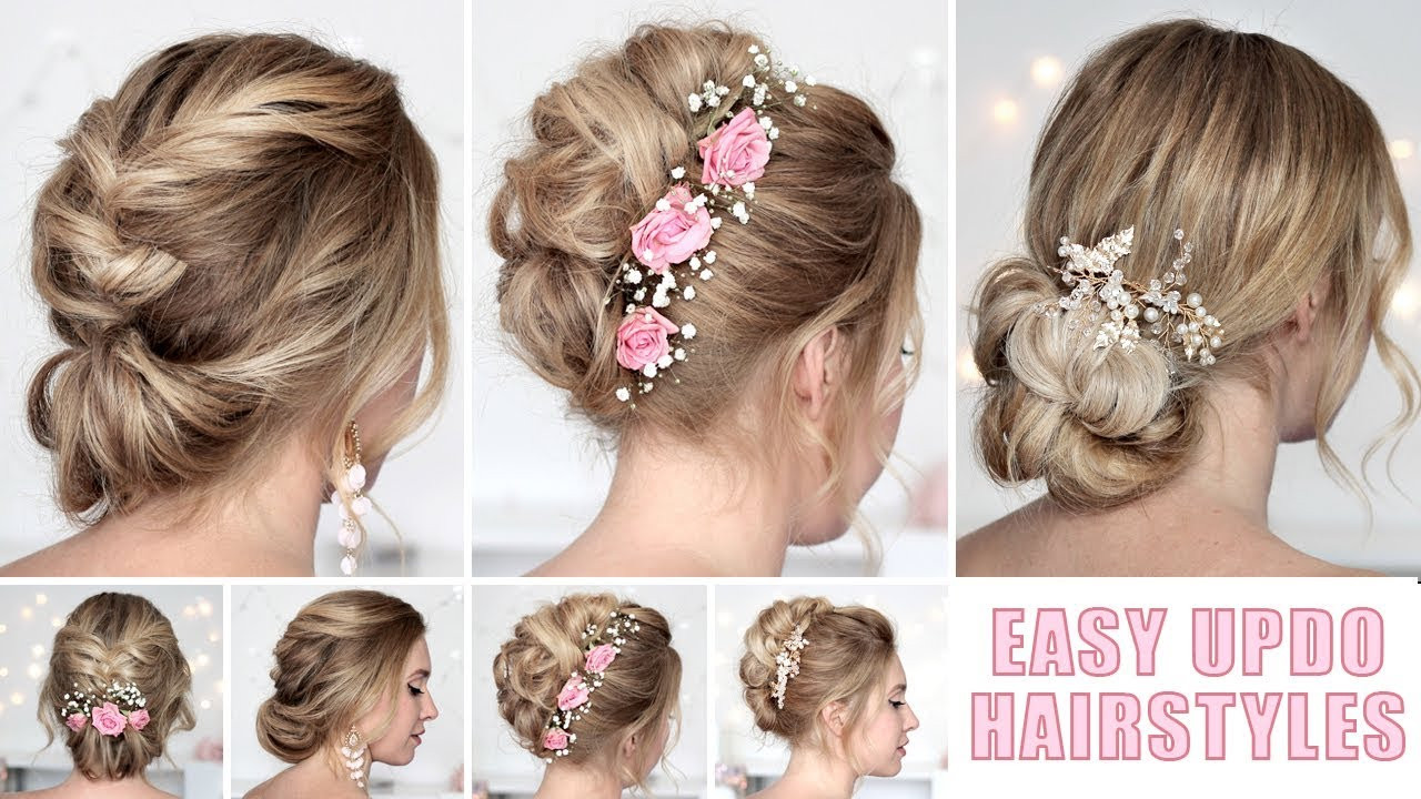 Easy Wedding Hairstyles For Medium Hair
 Wedding hairstyles for medium long hair tutorial Quick and