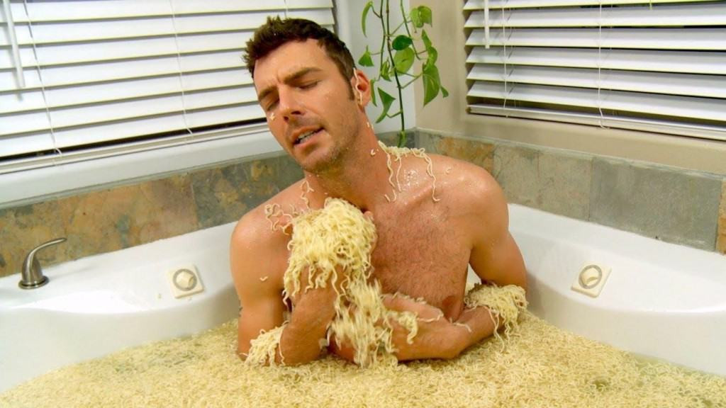 Eating Ramen Noodles
 Spa fered In Japan Where You Can Bathe In Ramen Noodles