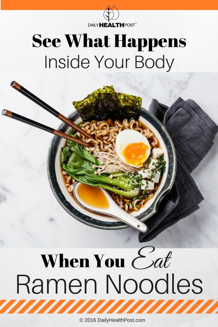 Eating Ramen Noodles
 See What Happens Inside Your Body When You Eat Ramen Noodles