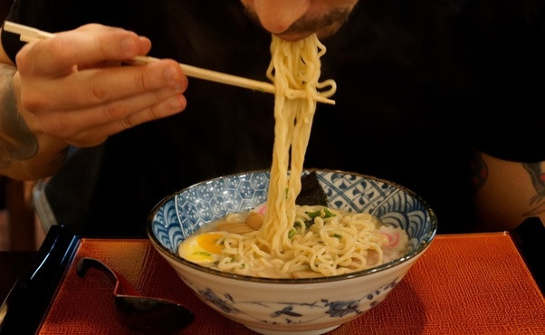 Eating Ramen Noodles
 Why do the Japanese slurp their noodles when eating