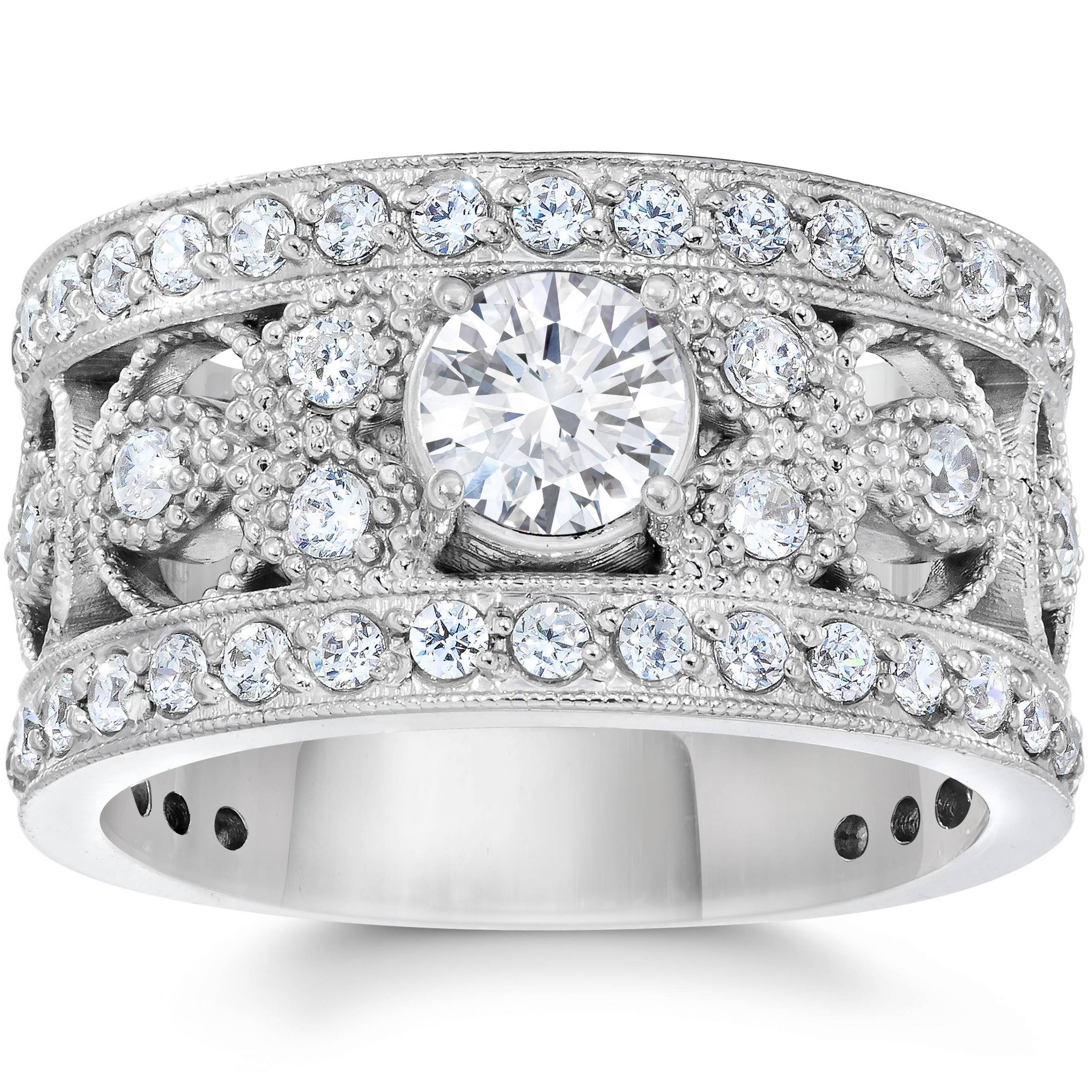 Ebay Diamond Engagement Rings
 1 5 8 Carat Vintage Real Diamond Engagement Ring 10K White