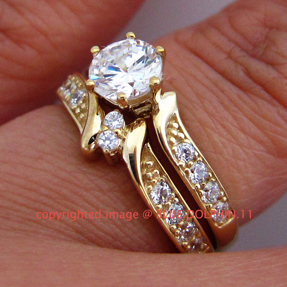 Ebay Diamond Engagement Rings
 Real Genuine Solid 9K Yellow Gold Engagement Wedding Rings