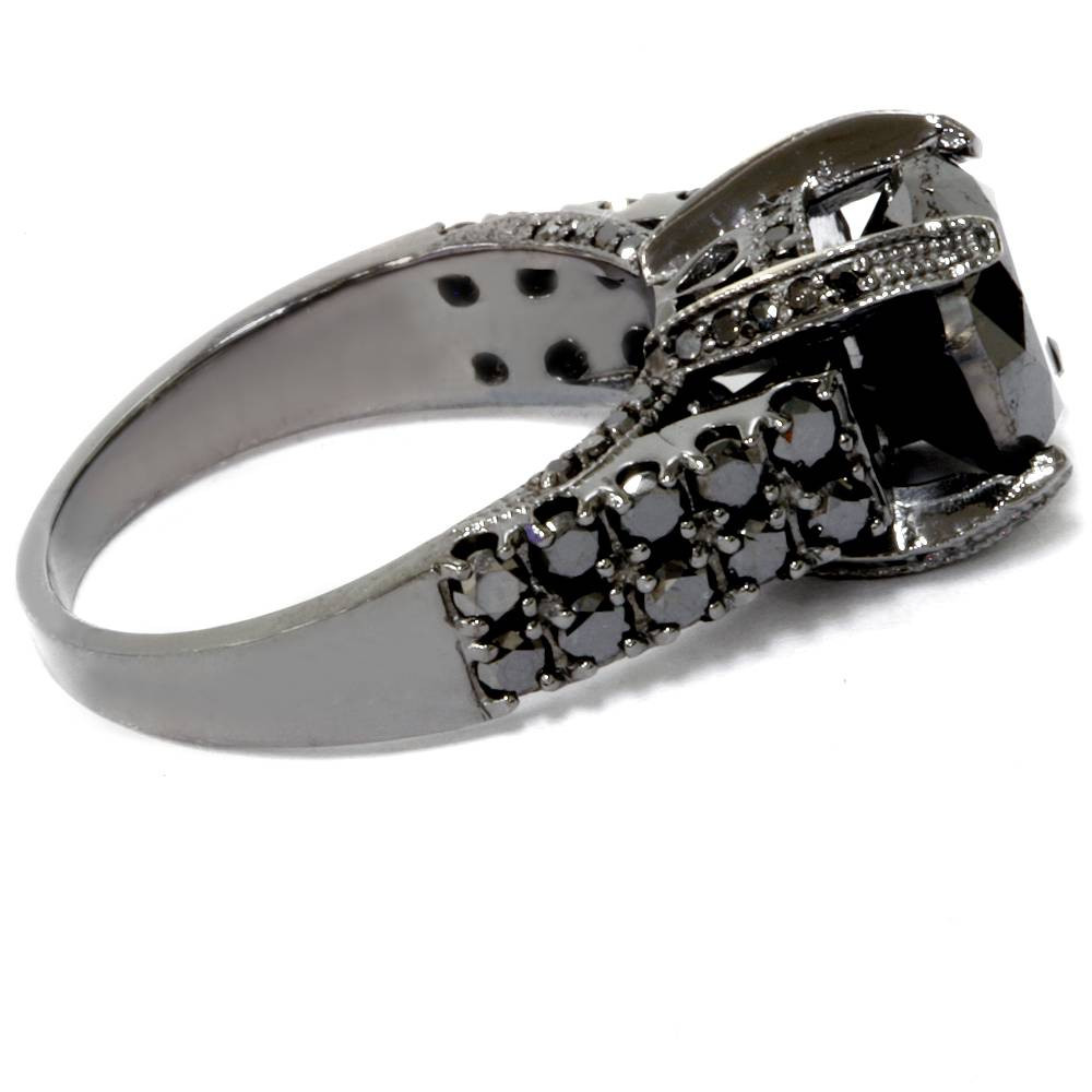Ebay Diamond Engagement Rings
 5 1 4ct Treated Black Diamond Engagement Ring 14K Black