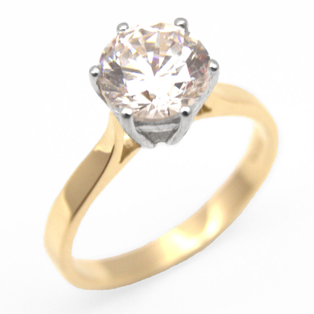 Ebay Diamond Engagement Rings
 Engagement Ring 3 Carat Diamond Unique Solitaire Solid