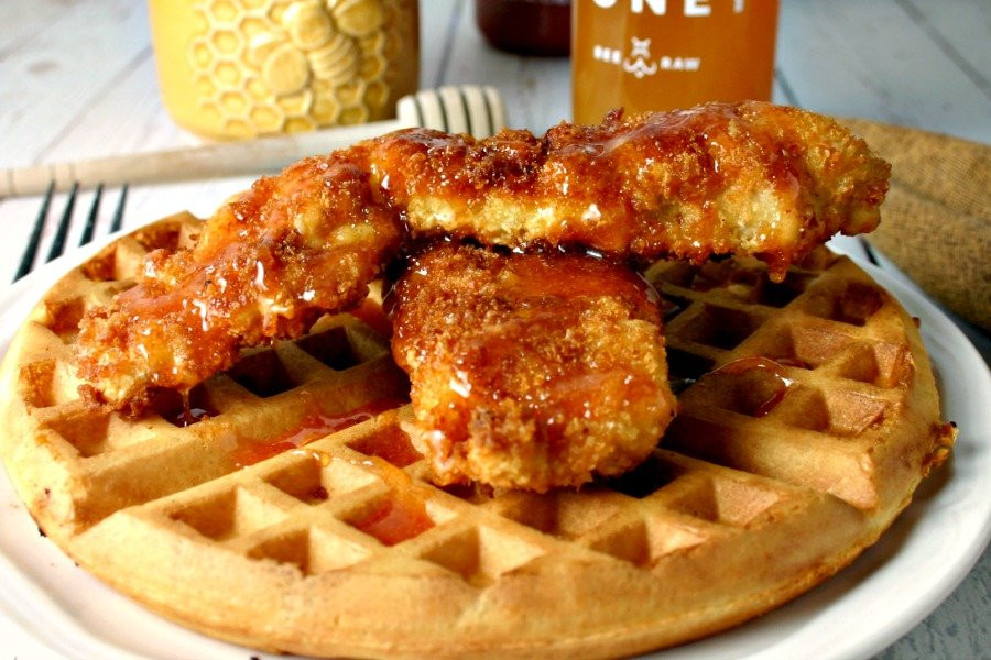 Eddy'S Chicken And Waffles
 Gluten Free Chicken & Waffles w Hot Honey Really Great Food