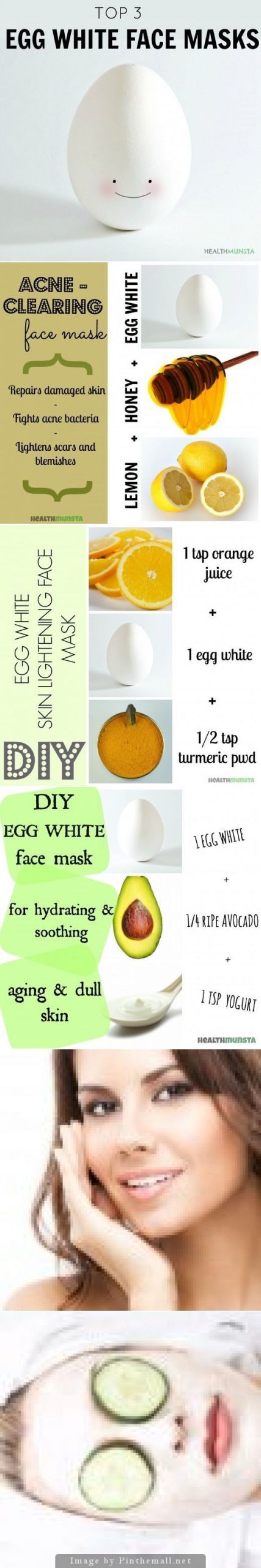 Egg White Mask DIY
 Homemade Beautiful and Eggs on Pinterest