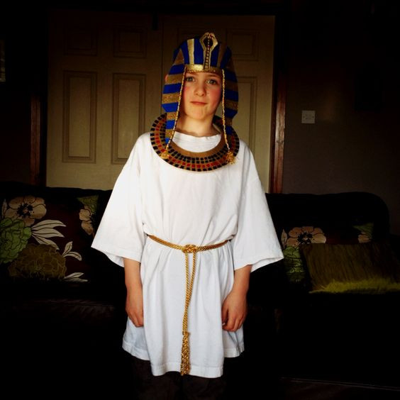 Egyptian Costume DIY
 DIY Egyptian costume looks like adult white T cording