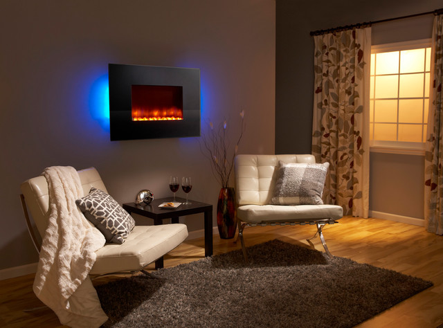 Electric Fireplace Bedroom
 Electric Fireplace Modern Bedroom dallas by