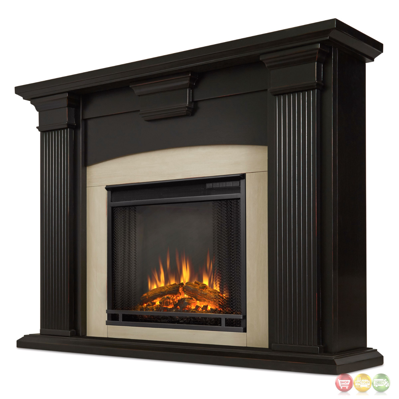 Electric Fireplace Black
 Adelaide Electric Led Heater Fireplace In Antique Black