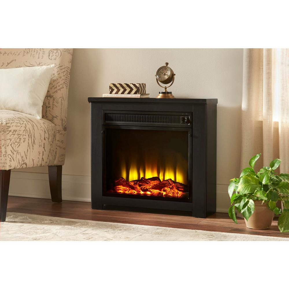 Electric Fireplace Black
 Home Decorators Collection Patterson 24 in Freestanding