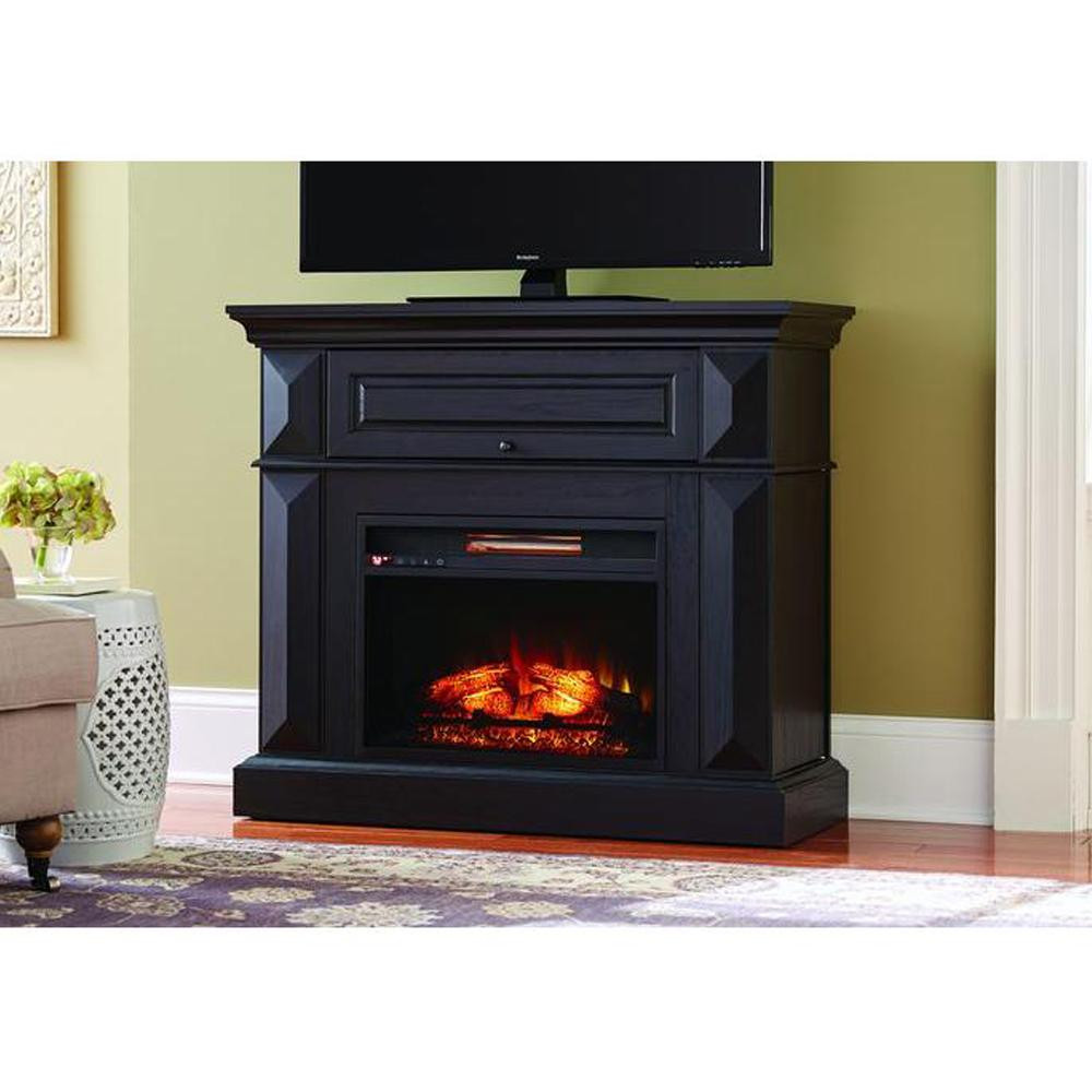 Electric Fireplace Black
 Real Flame Ashley 48 in Electric Fireplace in White 7100E