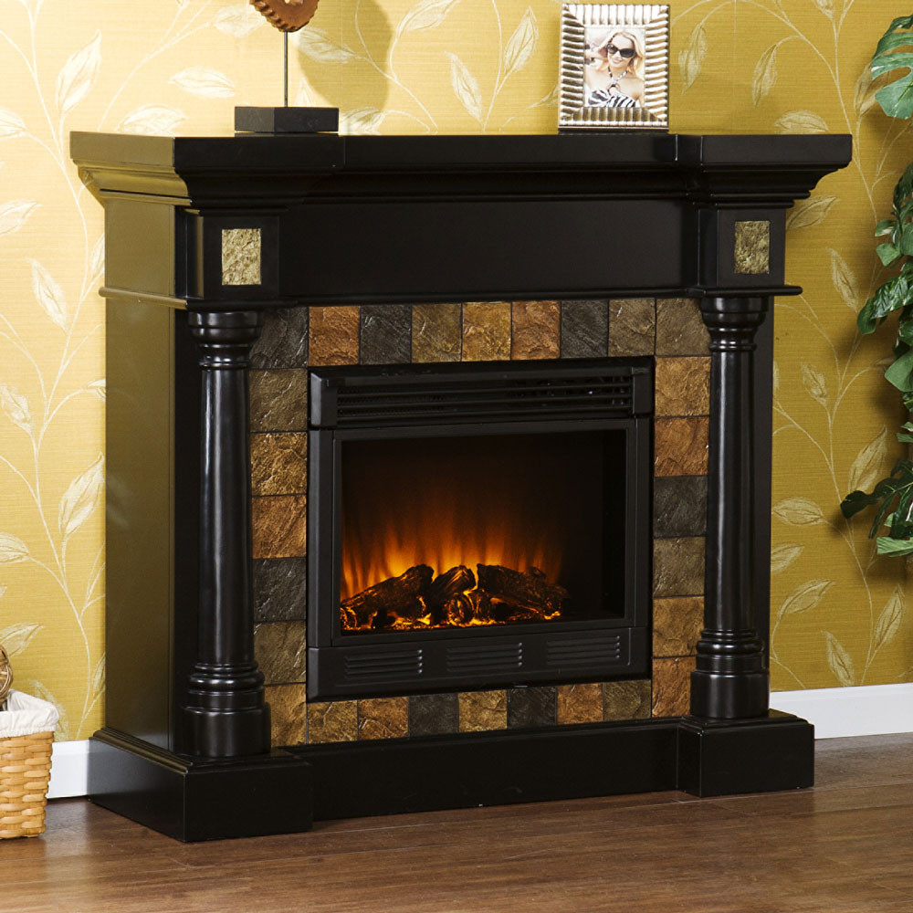 Electric Fireplace Black
 Weatherford Convertible Black Electric Fireplace 37 251