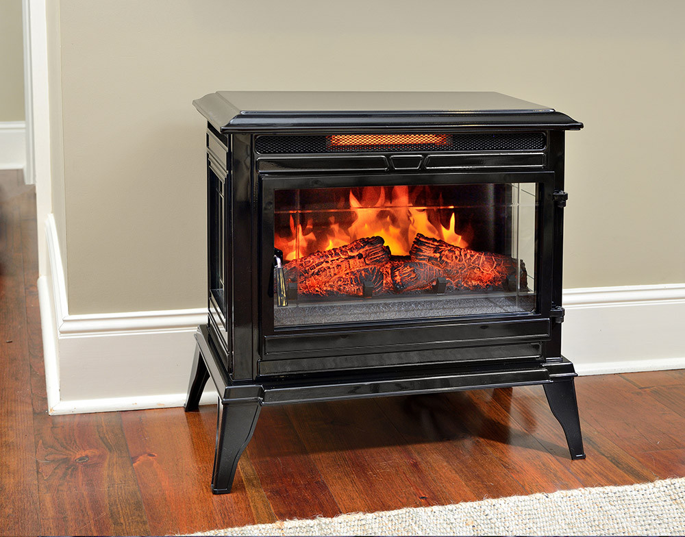 Electric Fireplace Stove
 fort Smart Jackson Black Freestanding Infrared Stove