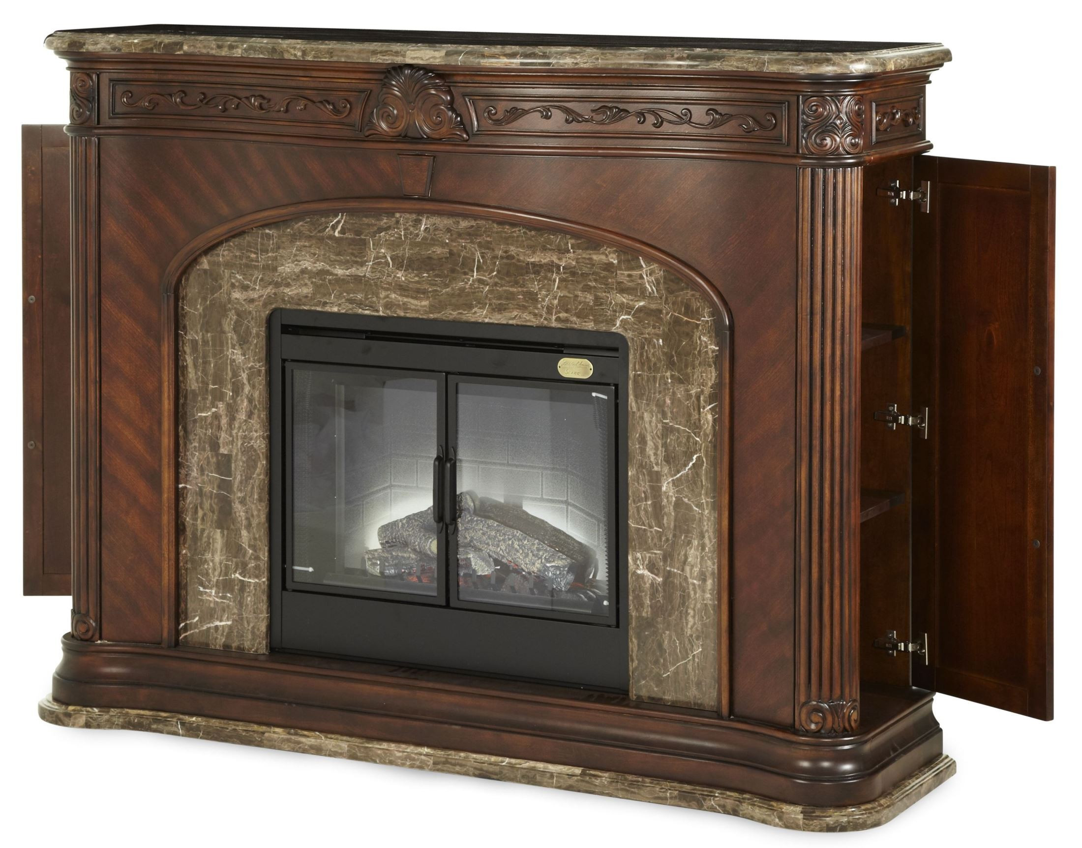 Electric Fireplace With Marble Top
 Villagio Marble Top Fireplace With Electric Fireplace
