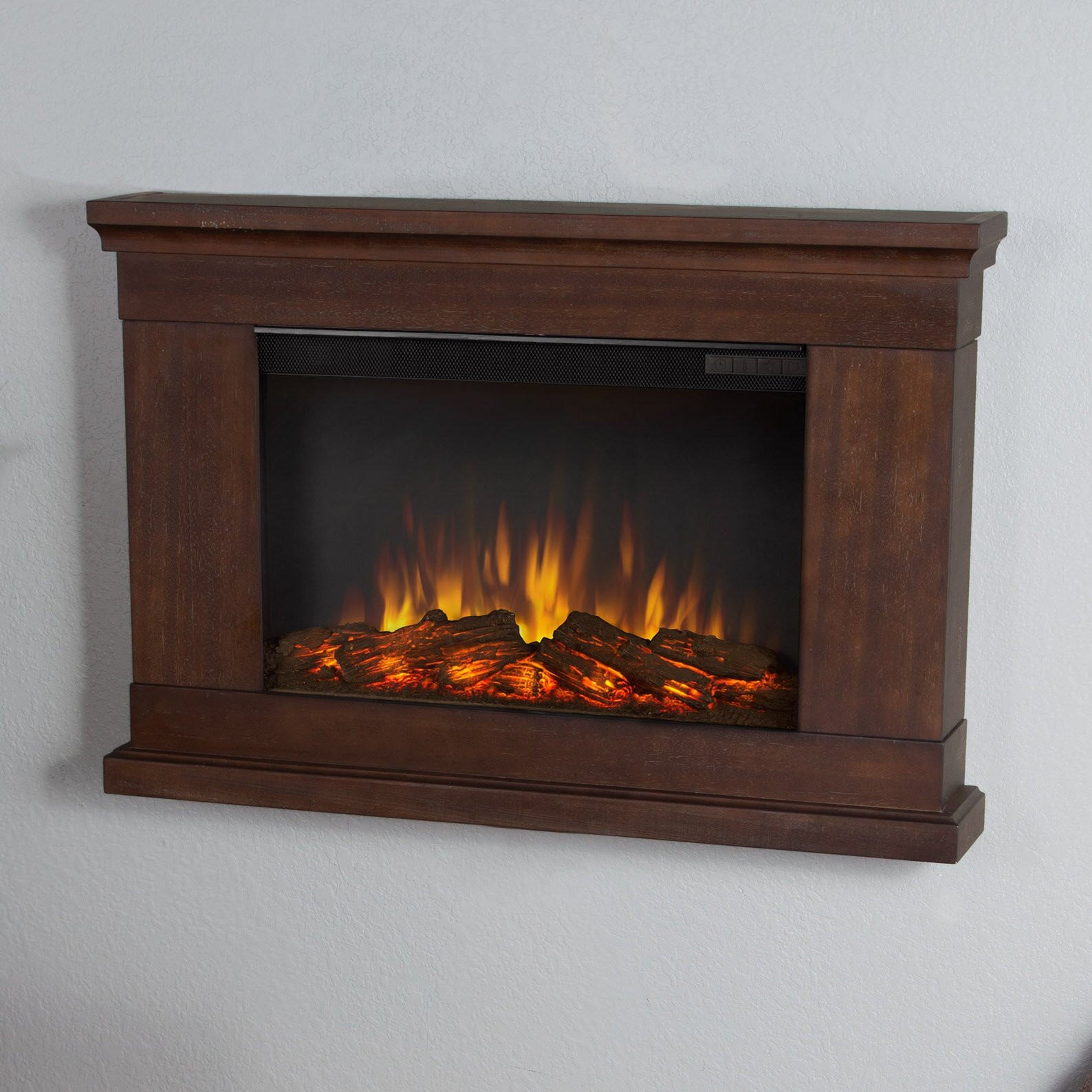 Electric Wall Mounted Fireplace
 Real Flame Slim Wall Mount Electric Fireplace & Reviews