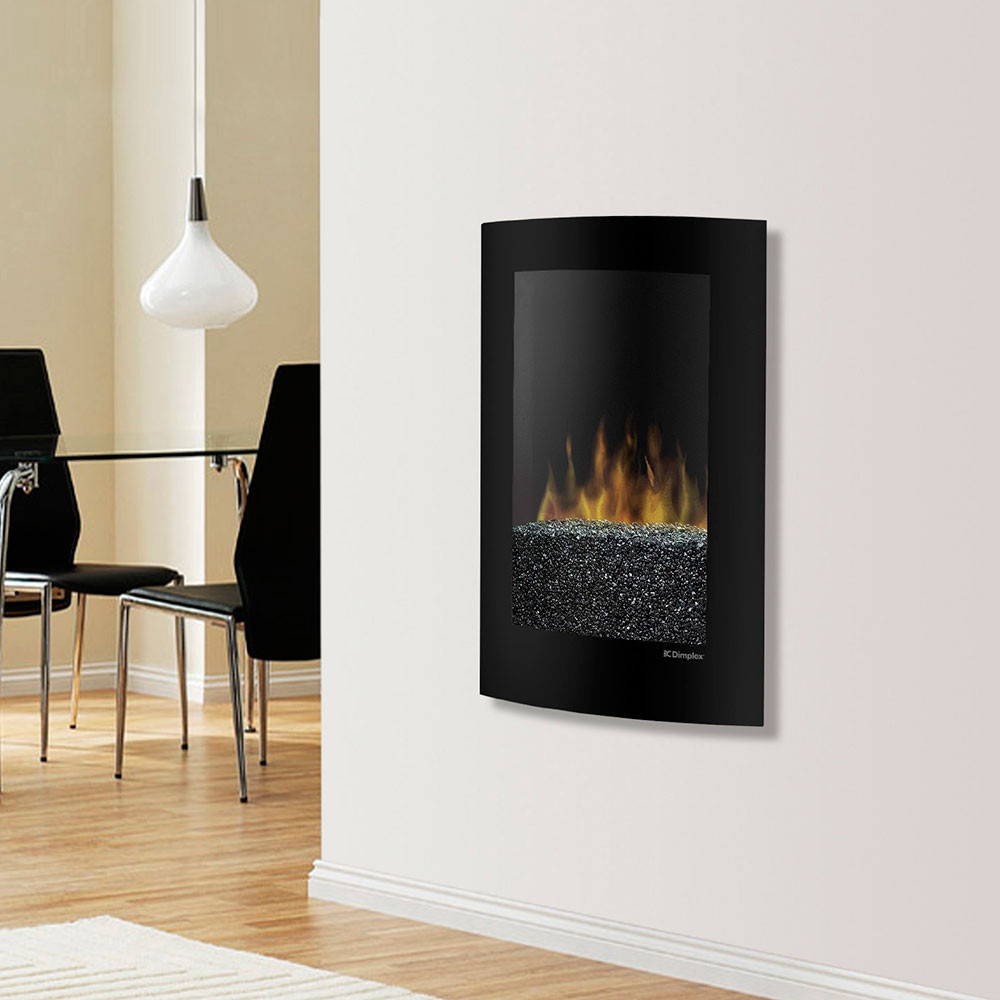 Electric Wall Mounted Fireplace
 Dimplex Convex Black Wall Mount Electric Fireplace VCX1525