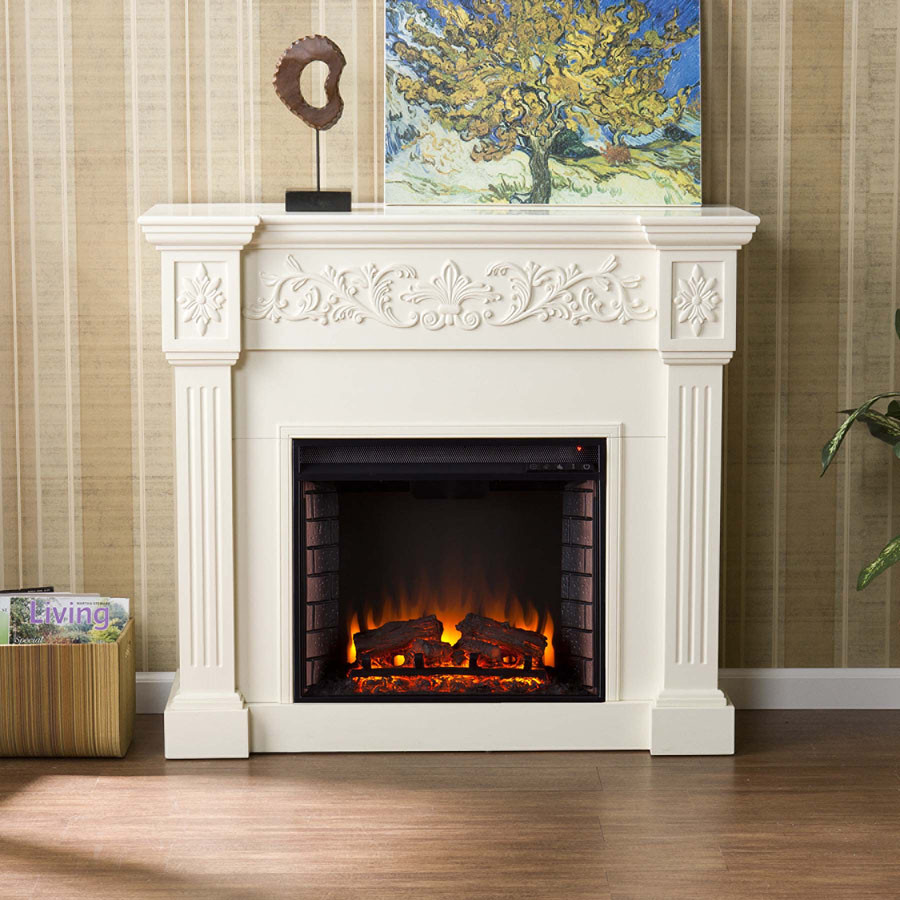 Electric White Fireplace
 Antique White Electric Fireplace