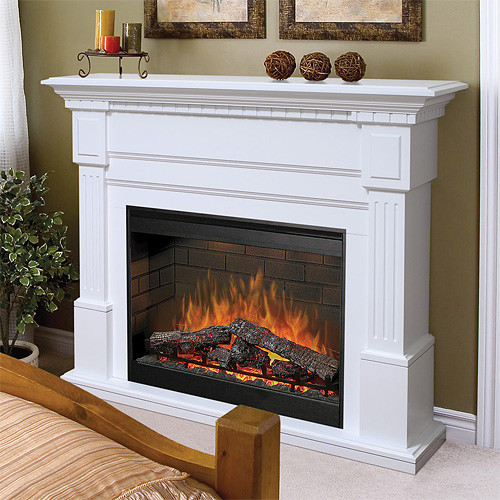 Electric White Fireplace
 Dimplex Sus Electric Fireplace Mantel Package in White