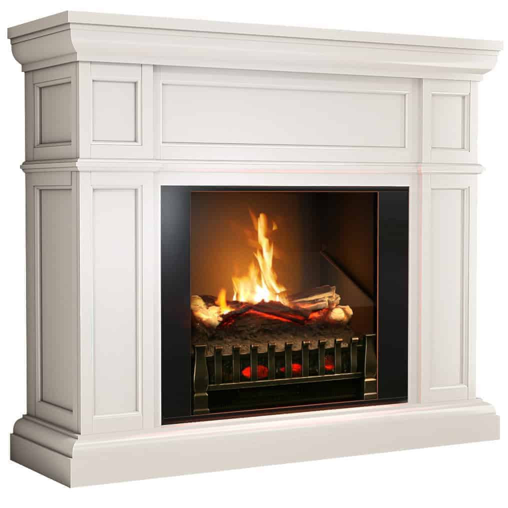 Electric White Fireplace
 Artemis White Electric Fireplace Mantel & Insert with