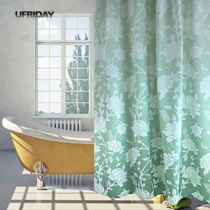 Elegant Bathroom Shower Curtains
 UFRIDAY Elegant Polyester Waterproof Shower Curtain Bath