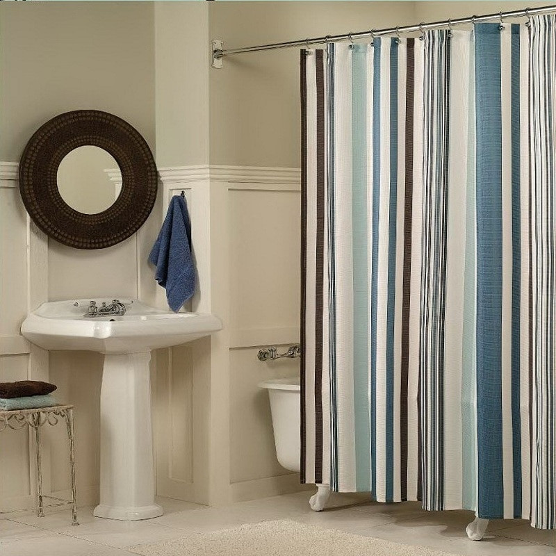 Elegant Bathroom Shower Curtains
 YL26 Europe Striped Waterproof Elegant Shower Curtain